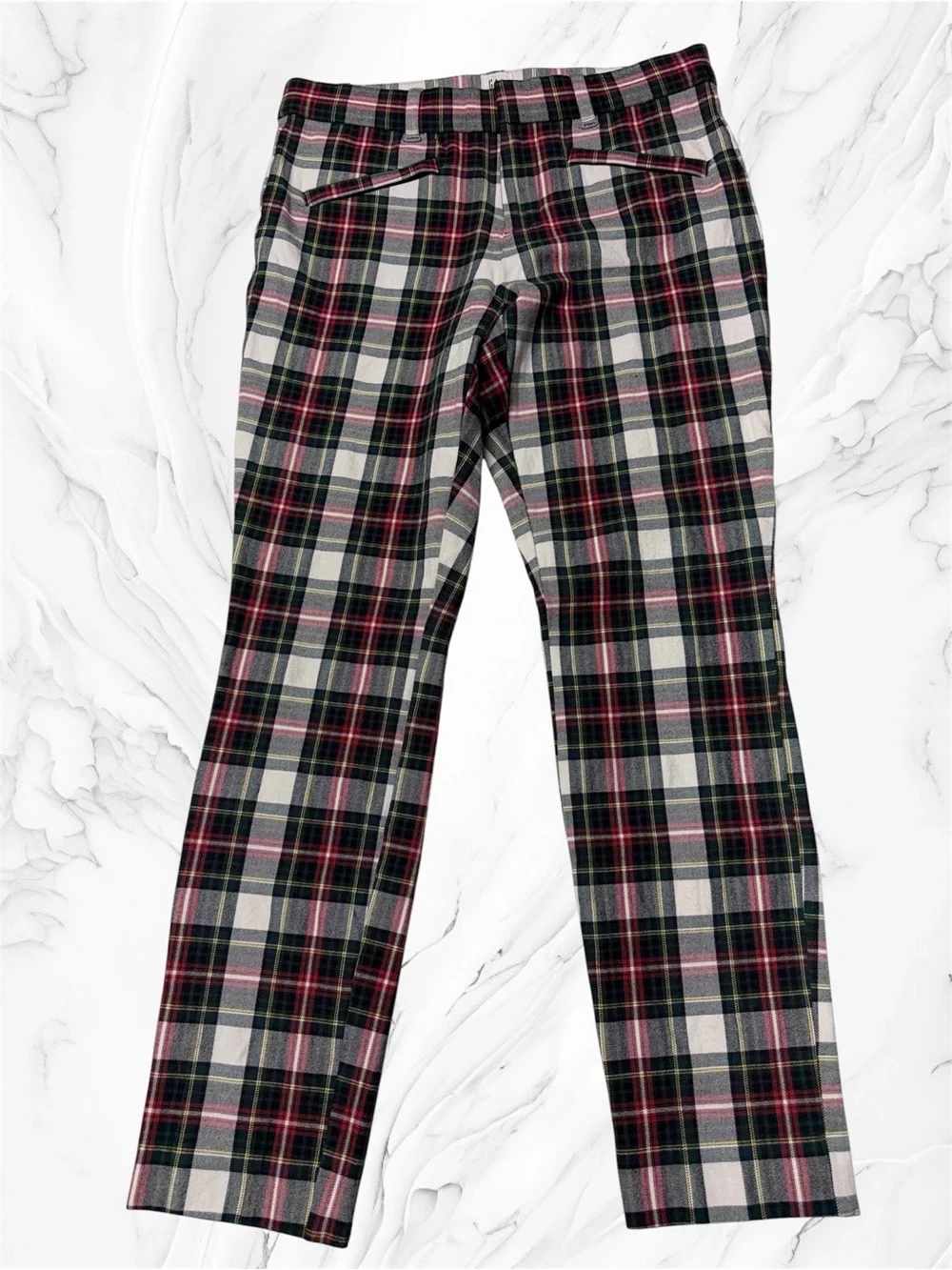Gap Signature skinny ankle Plaid Tartan Pants - Red Green White size 2